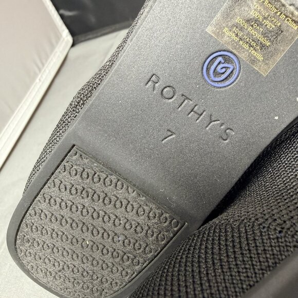 Rothy's The Flat Round Toe Ballet Women’s Shoes Black Size 7 Washable Flexible - Picture 6 of 7
